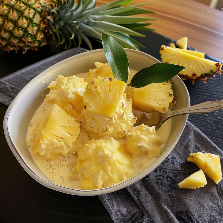 Ananas Sahne Eis selber machen – fruchtig & cremig