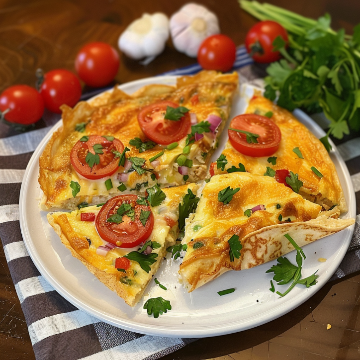 Tortilla Omelett aus der Heißluftfritteuse – knusprig & schnell