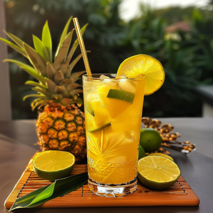 Ananas Limetten Spritz – tropische Erfrischung