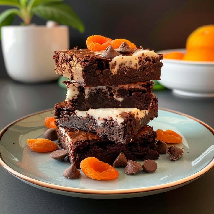 High Protein Brownies Aprikosen Dessert – fruchtig & cremig