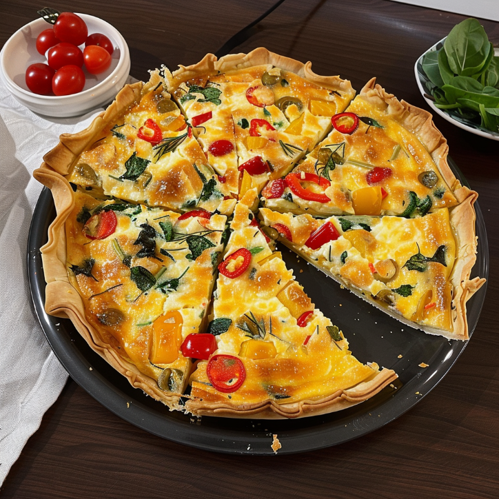 Tortilla Quiche aus der Heißluftfritteuse – herzhaft & einfach