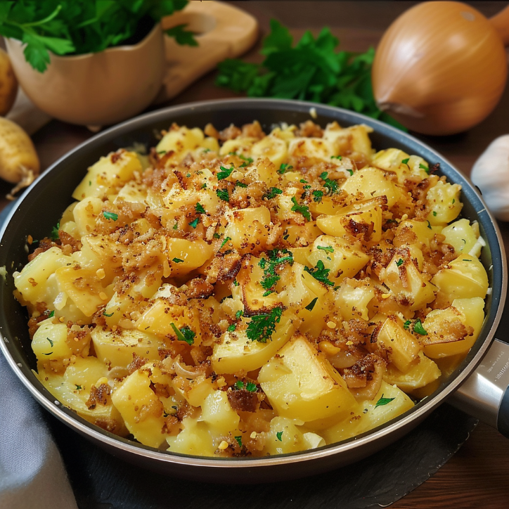 cremiges kartoffelstampf mit stzwiebeln