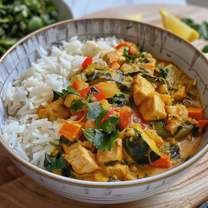 curry z cukinią i kurczakiem