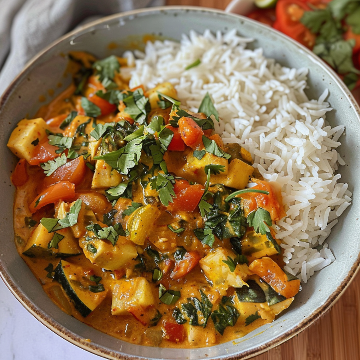 curry z cukinią i kurczakiem