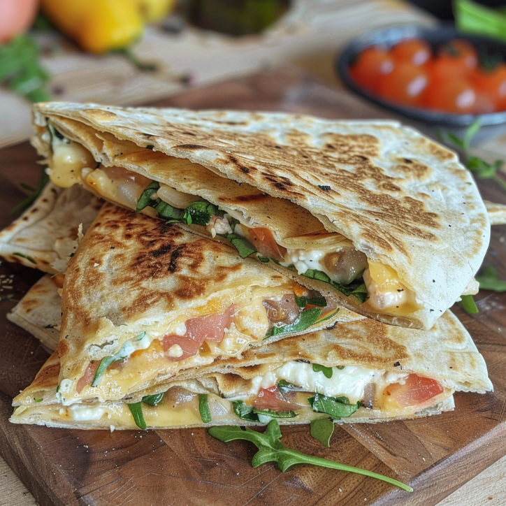 Tortilla z jajecznicą i łososiem – szybkie śniadanie