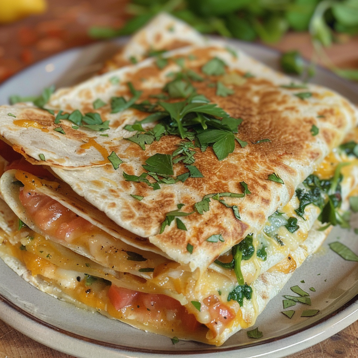 tortilla z jajecznicą i łososiem